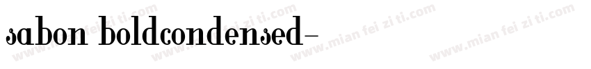 sabon boldcondensed字体转换